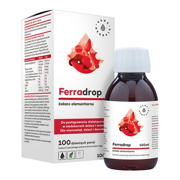 Ferradrop - żelazo elementarne, płyn, 100 ml