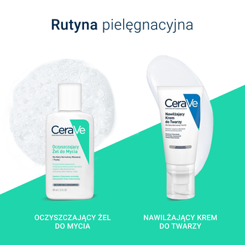 CeraVe, oczyszczający żel do mycia z ceramidami dla skóry normalnej i tłustej, 88 ml