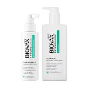 Zestaw L'Biotica Biovax Trychologic Wypadanie, tonik-kuracja, 150 ml + szampon do włosów i skóry głowy, 200 ml