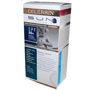 Celebrin Sun Junior, emulsja do opalania, ochronna, SPF 50, 150 ml