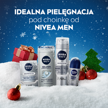 Zestaw Promocyjny, Nivea Men, Silver Protect, pianka do golenia, 200 ml + balsam po goleniu, 100 ml + antyperspirant, 50 ml + żel pod prysznic 3 W 1, 250 ml