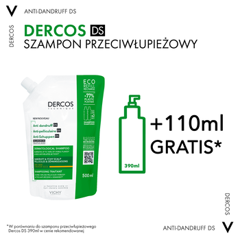 Vichy Dercos DS, szampon przeciwłupieżowy, włosy suche, opakowanie uzupełniające, 500 ml