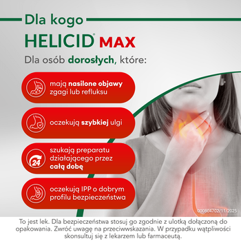 Helicid MAX (Piastprazol), 20 mg, kapsułki dojelitowe twarde, 14 szt.