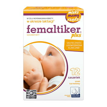 Femaltiker Plus, smak karmelowy, proszek w saszetkach, 12 szt.