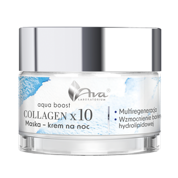 AVA Aqua Boost Collagen, maska-krem na noc, 50 ml
