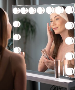 Beautifly Visage LED Vanity Mirror, podświetlane lusterko do makijażu, lustro z regulacją światła LED, 1 szt.