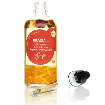 Bracia Mydlarze, aksamitny olejek do ciała, Argania i różowy pieprz, 100 ml