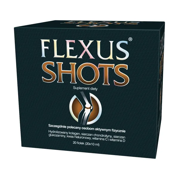 Коллаген и хондроитин Flexus Shots, для суставов, фруктовый вкус, 20 флаконов по 10 мл