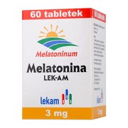 Melatonina, tabletki, 3 mg, (Lek-AM), 60 szt