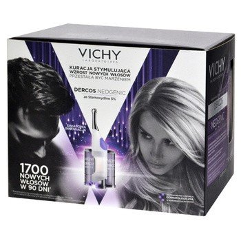 Vichy Dercos Neogenic, płyn stymulujący wzrost włosów, 6 ml, 14 ampułek