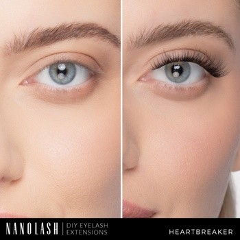 Nanolash DIY Eyelash Extensions Starter Kit, zestaw startowy do aplikacji sztucznych rzęs, Heartbreaker, 1 szt.