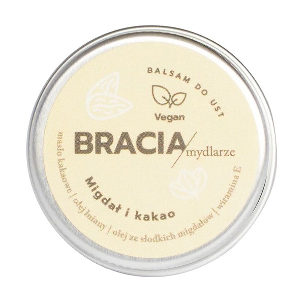 Bracia Mydlarze Bracia Mydlarze, balsam do ust, Migdał i kakao, 15 g — Składniki i ocena