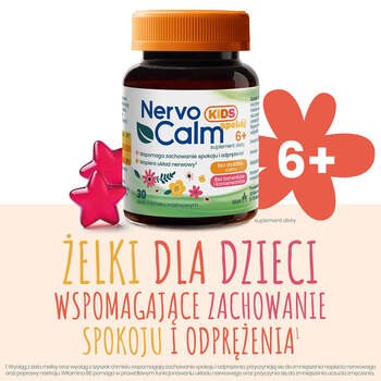 NervoCalm KIDS Spokój 6+, żelki, smak malinowy, 30 szt.