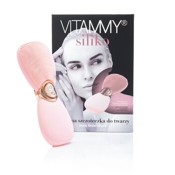 Vitammy Siliko, szczoteczka soniczna do twarzy, kolor pudrowy róż