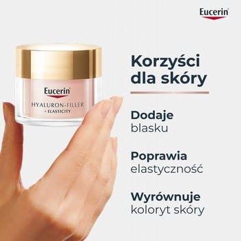 Eucerin Hyaluron Filler+Elasticity, różany krem na dzień SPF 30, 50 ml