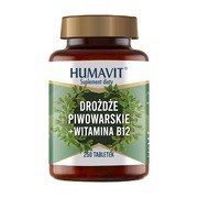 Humavit Drożdże Piwowarskie + Witamina B12, tabletki, 250 szt.        