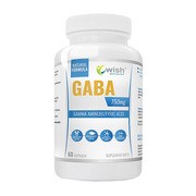 Wish GABA 750 mg Kwas gamma-aminomasłowy, kapsułki, 60 szt.