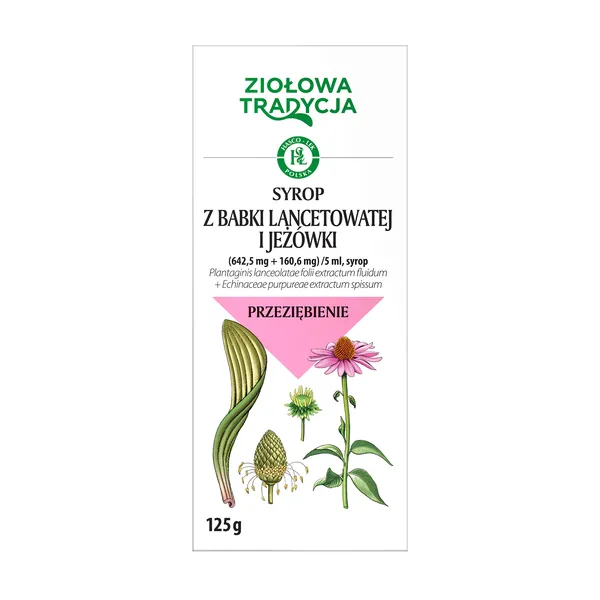 Syrop z babki lancetowatej i jeżówki (642,5 mg + 160,6 mg)/5 ml 125 g [Ziołowa Tradycja]