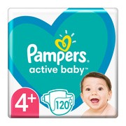 Pampers Active Baby 4+ (10−15 kg), pieluszki jednorazowe, 120 szt.