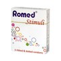 Romed Stimuli, prezerwatywy, prążkowane, nawilżone, 3 szt
