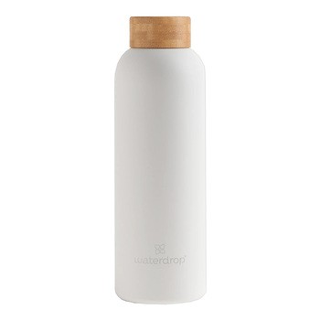 Waterdrop, stalowa butelka termiczna, biały mat, poj. 600 ml, 1 szt.
