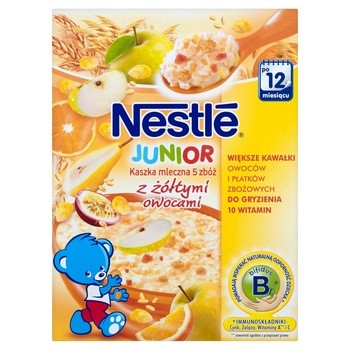 Nestle, kaszka mleczna 5 zbóż z żółtymi owocami, 250 g (Bfds)