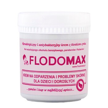 Flodomax, hipoalergiczny krem z tlenkiem cynku, dla dzieci i dorosłych, antybakteryjny, 110 g