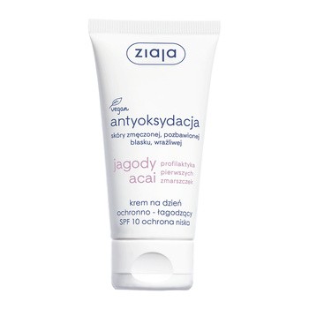 Ziaja Jagody Acai, krem na dzień ochronno-łagodzący, SPF 10, 50 ml