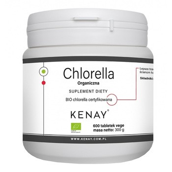 KENAY Chlorella Organiczna, tabletki, 600 szt.