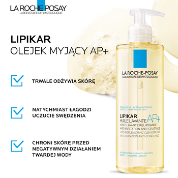 La Roche-Posay Lipikar, olejek myjący AP+ uzupełniający poziom lipidów, 750ml