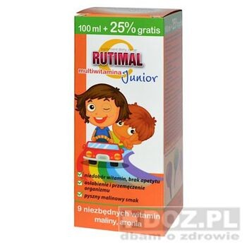 Rutimal C Junior multiwitamina, syrop, 100 ml + 25 ml