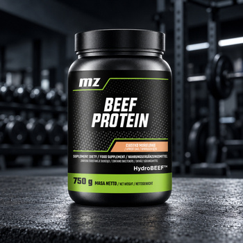 MZ Beef Protein, proszek, smak ciastka morelowego, 750 g