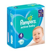 Pampers Active Baby 4, (9-14 kg),  25 szt.
