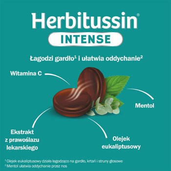 Herbitussin Intense, pastylki do ssania, 10 szt.