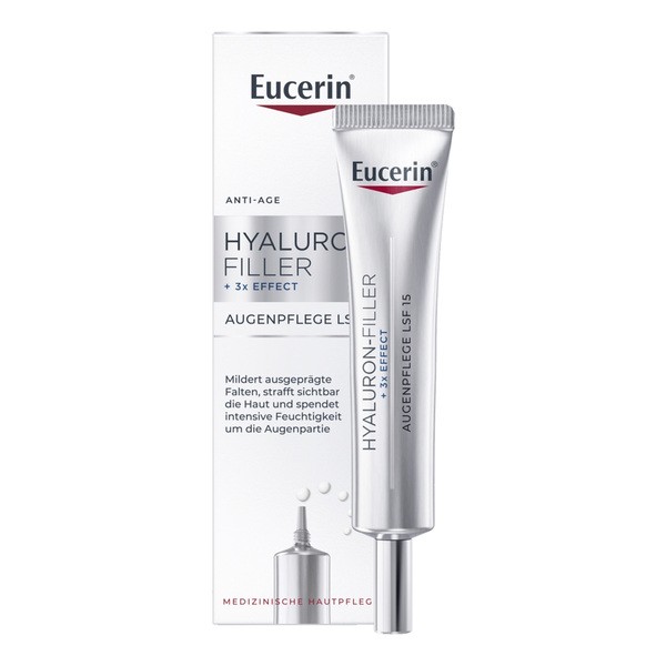Eucerin Eucerin Hyaluron-Filler, przeciwzmarszczkowy krem pod oczy z kwasem hialuronowym SPF 15, 15 ml