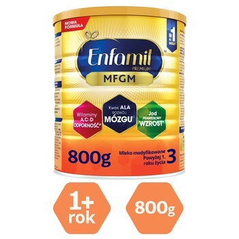 Enfamil Premium MFGM 3 mleko modyfikowane w proszku, od 1. roku życia, 800 g