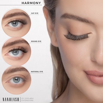 Nanolash DIY Eyelash Extensions Starter Kit, zestaw startowy do aplikacji sztucznych rzęs, Harmony, 1 szt.