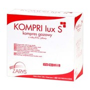 Zarys Kompri Lux S, kompres gazowy, jałowy, 17N, 8W, 5 cm x 5 cm, 50 x 3 szt.        