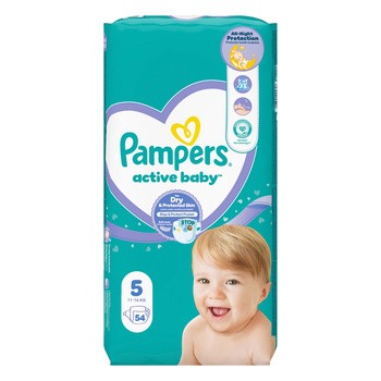 Pampers Active Baby 5 (11-16 kg), pieluchy, 54 szt.