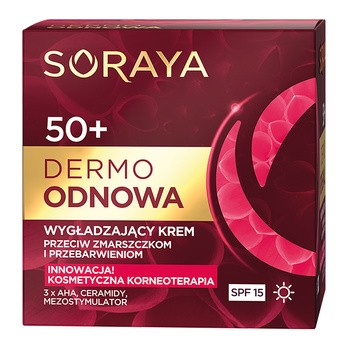 Soraya Dermo Odnowa 50+, wygładzający krem przeciw zmarszczkom i przebarwieniom, na dzień, 50 ml