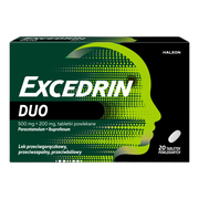 Excedrin Duo, 200 mg + 500 mg, tabletki powlekane, 20 szt.