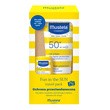 Zestaw Mustela Fun In The Sun travel pack, mleczko przeciwsłoneczne SPF 50+, 40 ml + sztyft przeciwsłoneczny SPF 50, 9 ml