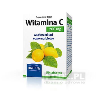 Witamina C 200 mg, tabletki, Biotter, 50 szt