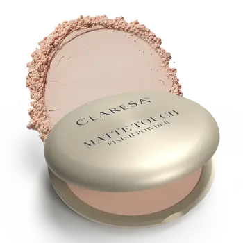 Claresa Matte Touch Finish Powder, matujący prasowany puder wykończeniowy, 01, 10 g
