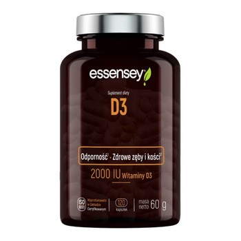Essensey Witamina D3, kapsułki, 120 szt.