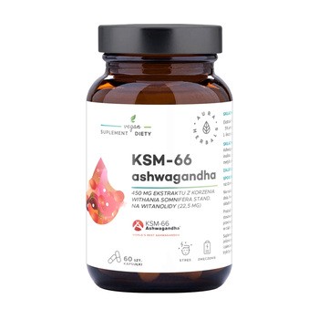 Aura Herbals Ashwagandha KSM-66 Korzeń 450 mg, kapsułki, 60 szt.
