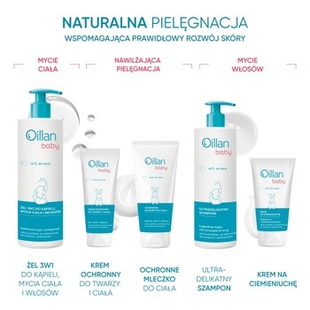 Oillan Baby, żel do mycia ciała i włosów 3 w 1, 100 ml