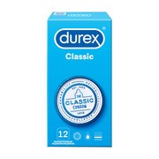 alt Durex Classic, prezerwatywy ze środkiem nawilżającym, 12 szt.