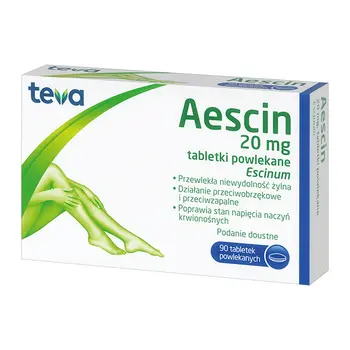 Alfa-escyna 20 mg 90 tabletek [TEVA PHARMACEUTICALS]