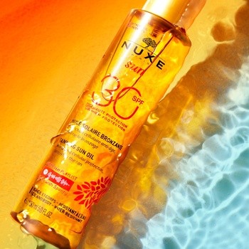 Nuxe Sun, brązujący olejek do opalania, do twarzy i ciała w sprayu, SPF 30, 150 ml
